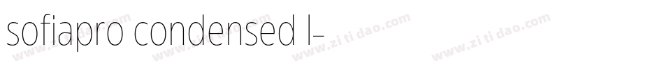 sofiapro condensed l字体转换